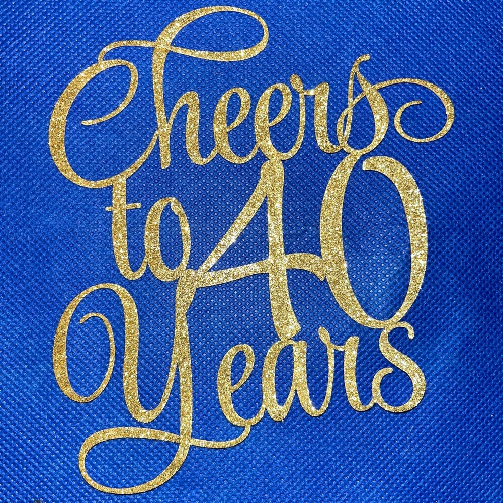 “Cheers to 40 Years” Cake Topper (nwot)